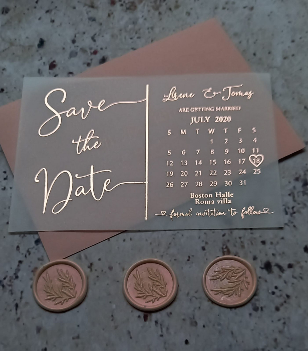 Free Sample of Save The Date Calendar PietraPaperDesign